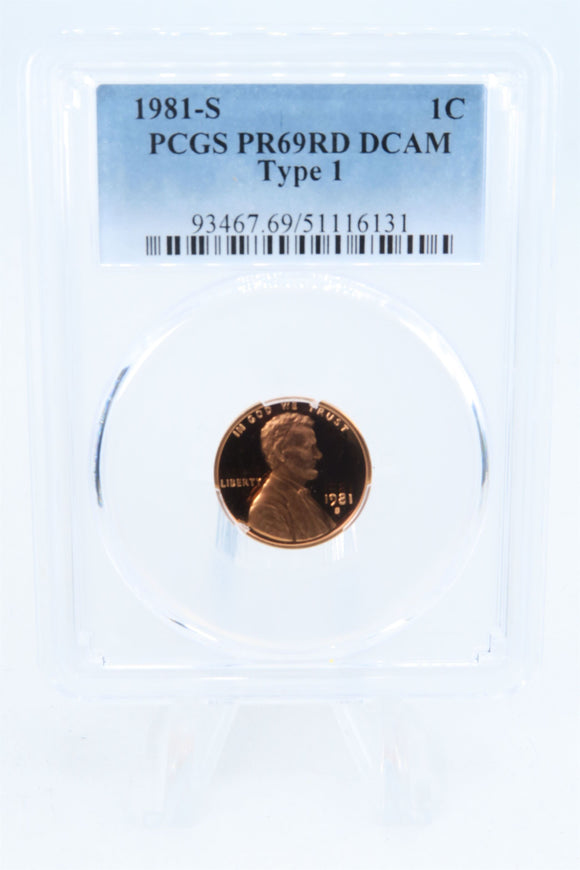1981-S PCGS PR69DCAM Type 1 Lincoln Memorial Cent Proof 1C