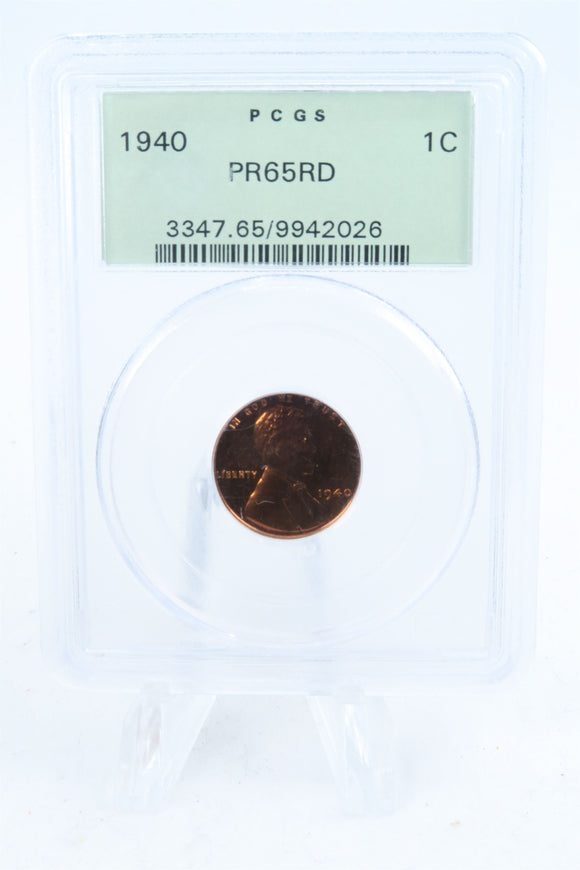 1940-P PCGS PR65RD Lincoln Wheat Cent Proof 1C