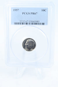 1957-P PCGS PR67 Roosevelt Dime Proof 10C