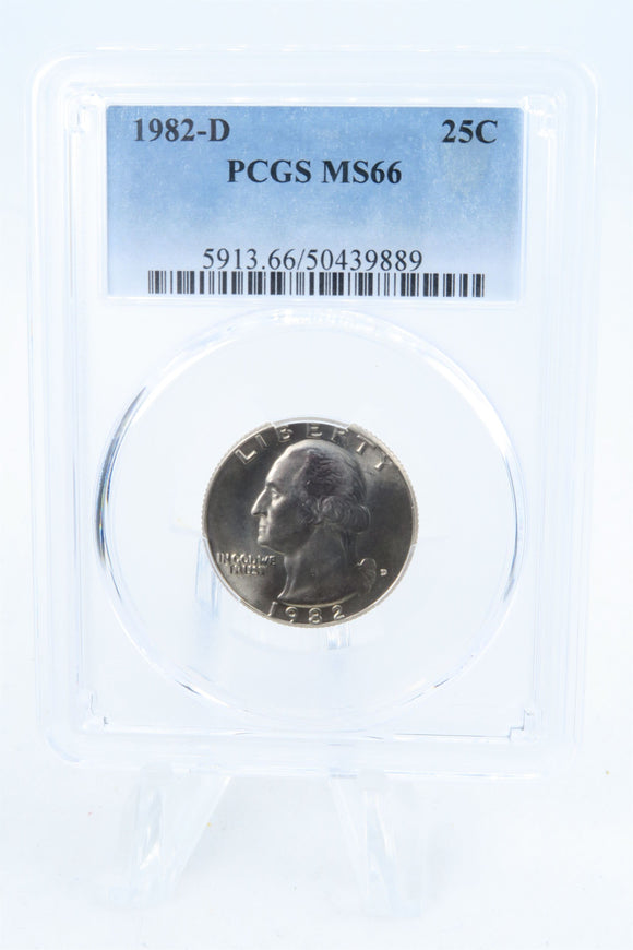 1982-D PCGS MS66 Washington Quarter Business Strike 25C