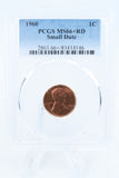 1960-P PCGS MS66+RD Small Date Lincoln Memorial Cent Business Strike 1C