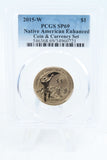 2015-W PCGS SP69 Native American Enhanced Dollar