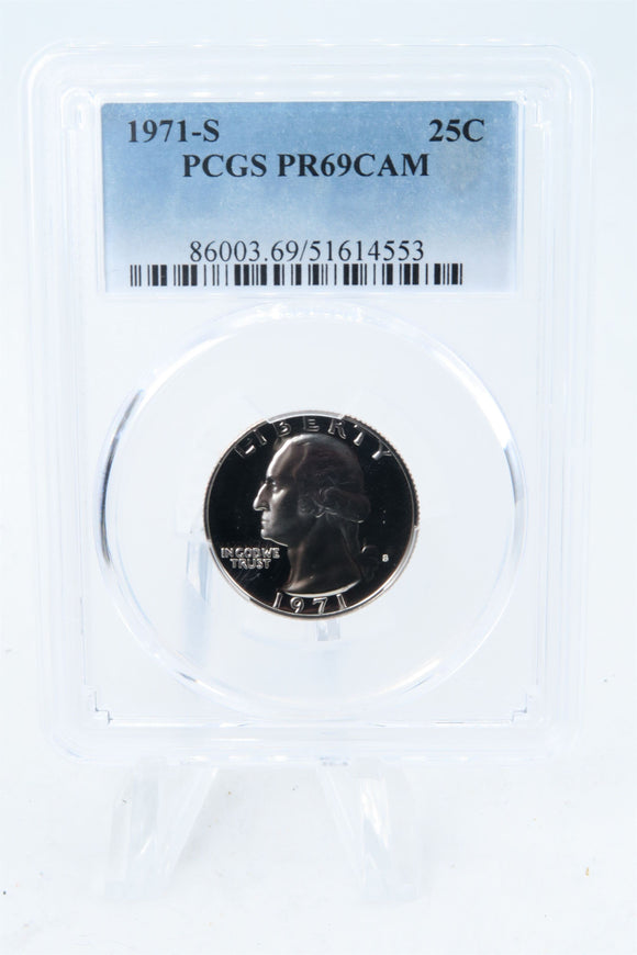 1971-S PCGS PR69CAM Washington Quarter Proof 25C