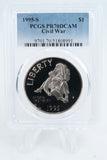 1995-S PCGS PR70DCAM Civil War Silver Modern Commemorative Dollar Proof