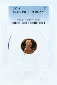 1987-S PCGS PR70DCAM Lincoln Memorial Cent Proof 1C