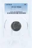1978-D PCGS MS66 Jefferson Nickel Business Strike 5C