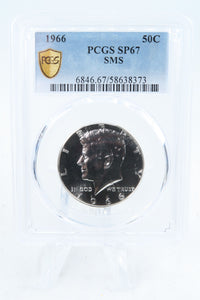 1966-P PCGS SP67 SMS Kennedy Half Dollar 50C