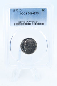 1977-D PCGS MS65FS Jefferson Nickel Full Steps Business Strike 5C