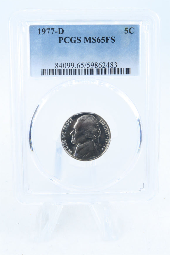 1977-D PCGS MS65FS Jefferson Nickel Full Steps Business Strike 5C