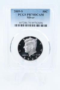 2009-S PCGS PR70DCAM Silver Kennedy Half Dollar Proof 50C