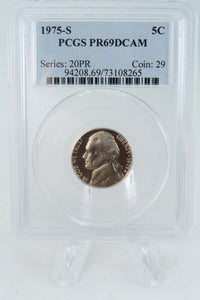 1975-S PCGS PR69DCAM Jefferson Nickel Proof 5C