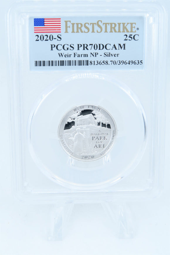 2020-S PCGS PR70DCAM Silver Weir Farm NP Quarter Proof 25C