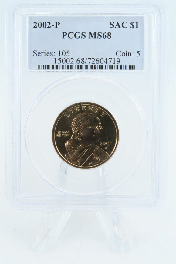 2002-P PCGS MS68 Sacagawea Dollar Business Strike