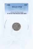 1890-P PCGS VF20 Liberty Seated Dime Business Strike 10C