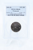 2001-D PCGS MS68 Vermont State Quarter Business Strike 25C