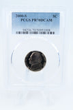 2000-S PCGS PR70DCAM Jefferson Nickel Proof 5C