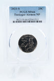 2021-S PCGS MS66 Tuskegee Airmen NP Quarter Business Strike 25C