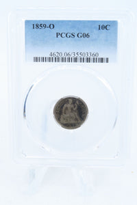 1859-O PCGS G06 Liberty Seated Dime Business Strike 10C