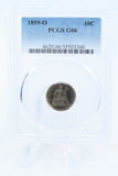 1859-O PCGS G06 Liberty Seated Dime Business Strike 10C