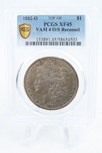 1882-O PCGS XF45 VAM 4 O/S Recessed Morgan Dollar Business Strike