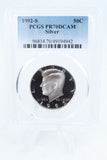 1992-S PCGS PR70DCAM Silver Kennedy Half Dollar Proof 50C