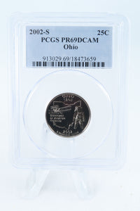 2002-S PCGS PR69DCAM Ohio State Quarter Proof 25C