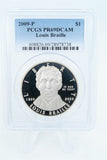 2009-P PCGS PR69DCAM Louis Braille Silver Modern Commemorative Dollar Proof