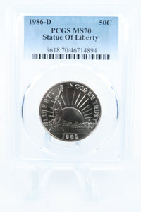 1986-D PCGS MS70 Statue of Liberty Modern Commemorative Half Dollar 50C