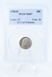 1958-D PCGS MS67 Roosevelt Dime Business Strike 10C