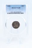 1832-P PCGS VG08 Capped Bust Dime Business Strike 10C