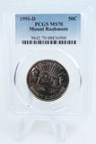 1991-D PCGS MS70 Mount Rushmore Modern Commemorative Half Dollar 50C