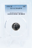 1996-W PCGS MS68FB Roosevelt Dime Business Strike 10C