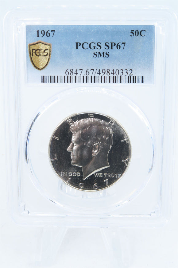 1967-P PCGS SP67 SMS Kennedy Half Dollar 50C