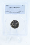 1941-P PCGS MS66FS Jefferson Nickel Full Steps Business Strike 5C