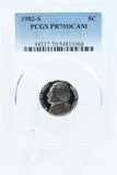 1982-S PCGS PR70DCAM Jefferson Nickel Proof 5C