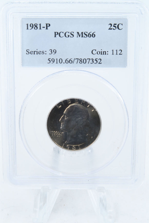 1981-P PCGS MS66 Washington Quarter Business Strike 25C