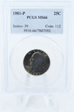 1981-P PCGS MS66 Washington Quarter Business Strike 25C
