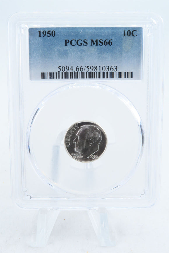 1950-P PCGS MS66 Roosevelt Dime Business Strike 10C