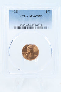 1981-P PCGS MS67RD Lincoln Memorial Cent Business Strike 1C