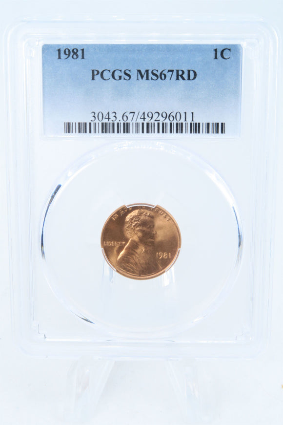 1981-P PCGS MS67RD Lincoln Memorial Cent Business Strike 1C