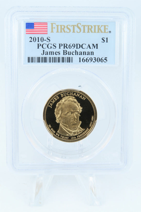 2010-S PCGS PR69DCAM James Buchanan Presidential Dollar Proof