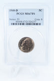 1940-D PCGS MS67FS Jefferson Nickel Full Steps Business Strike 5C