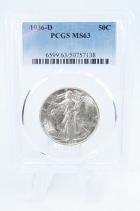 1936-D PCGS MS63 Walking Liberty Half Dollar Business Strike 50C