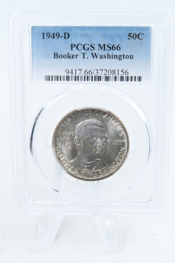 1949-D PCGS MS66 Booker T. Washington Classic Commemorative Half Dollar 50C