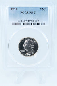 1951-P PCGS PR67 Washington Quarter Proof 25C