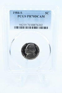 1984-S PCGS PR70DCAM Jefferson Nickel Proof 5C