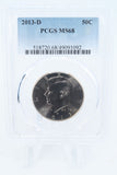 2013-D PCGS MS68 Kennedy Half Dollar Business Strike 50C