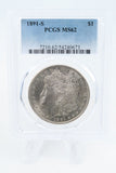 1891-S PCGS MS62 Morgan Dollar Business Strike