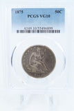 1875-P PCGS VG10 Liberty Seated Half Dollar Business Strike 50C