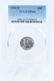 1931-S PCGS MS64 Mercury Dime Business Strike 10C